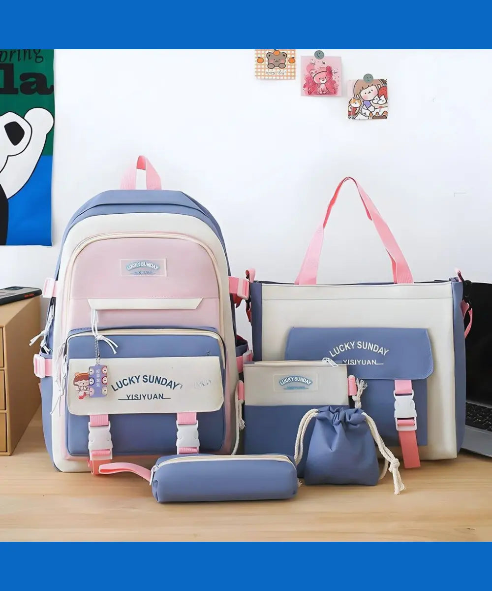 Cartable 5 Piece Pour Enfant Et Fille