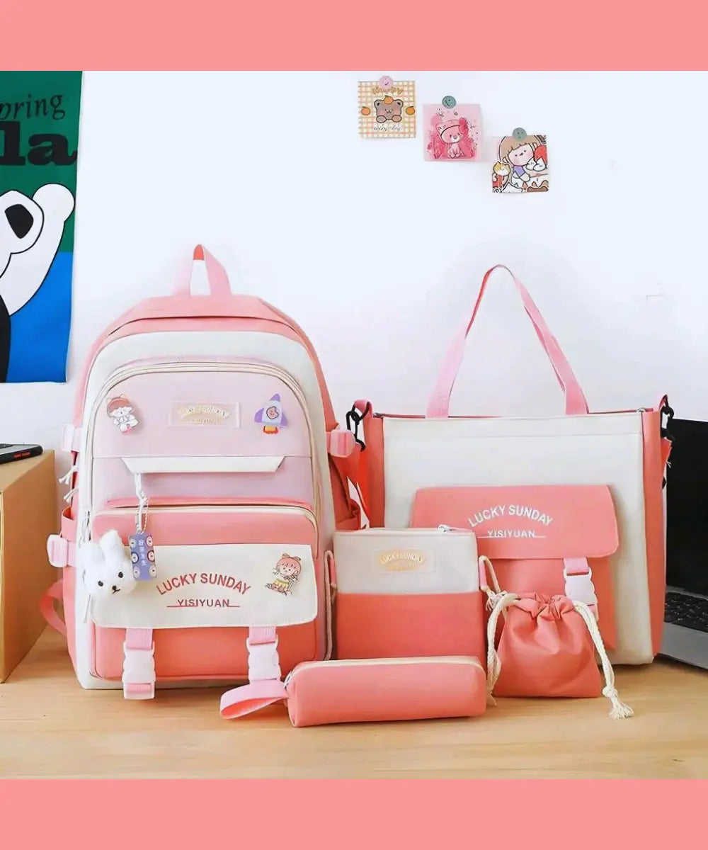 Cartable 5 Piece Pour Enfant Et Fille